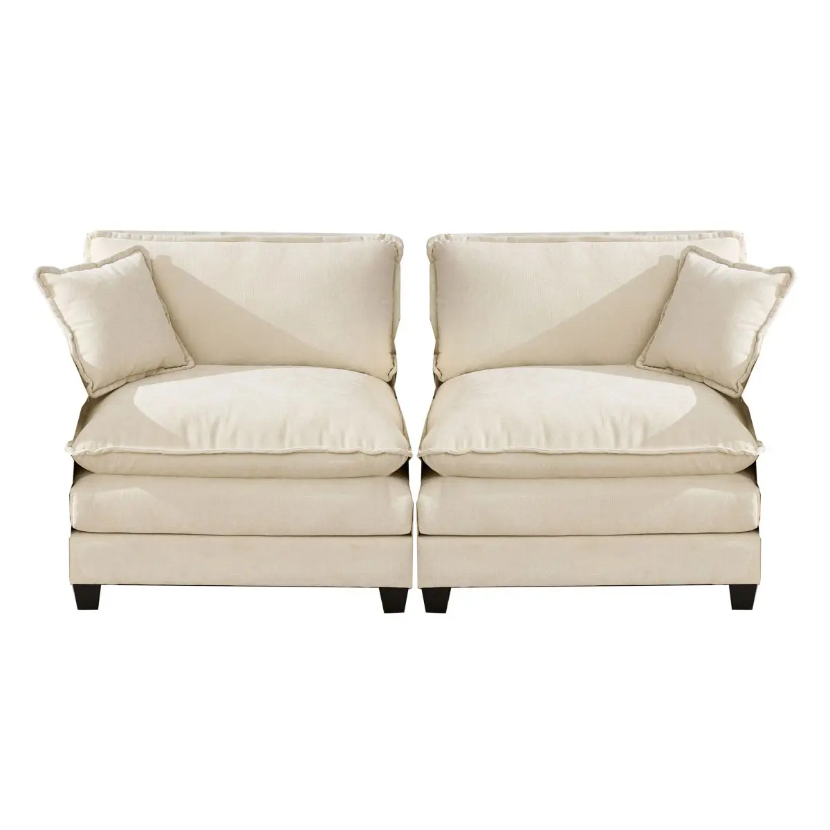 [Fahuac] Modular Cloud Sofa – 2-Seat Sectional with Chenille Fabric & Double-Layer Cushion for Living Room.