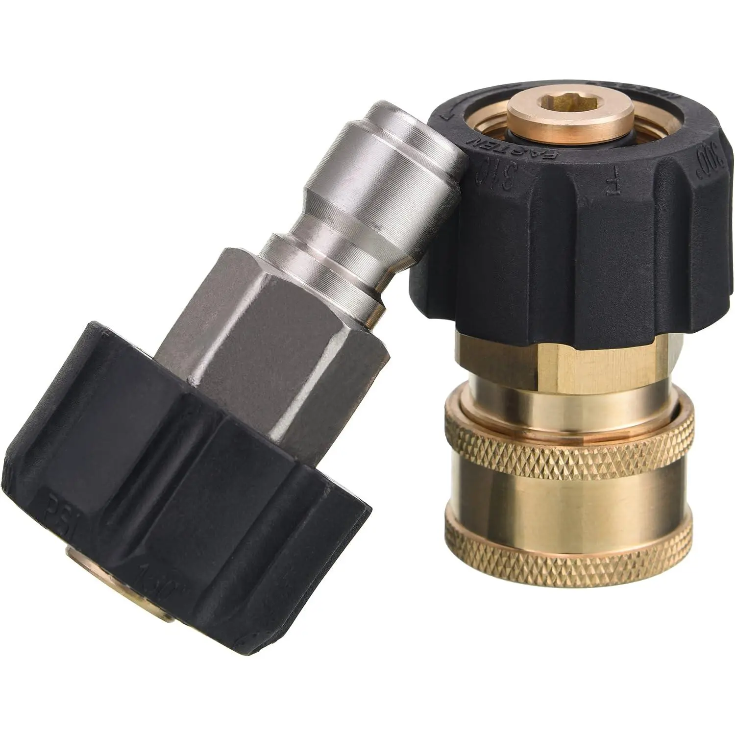 Washer Adapter, M22 14mm Female to 3/8" Quick Connect | Power Washing Coupler for  Washer Hose and , 5000 PSI, 2 count