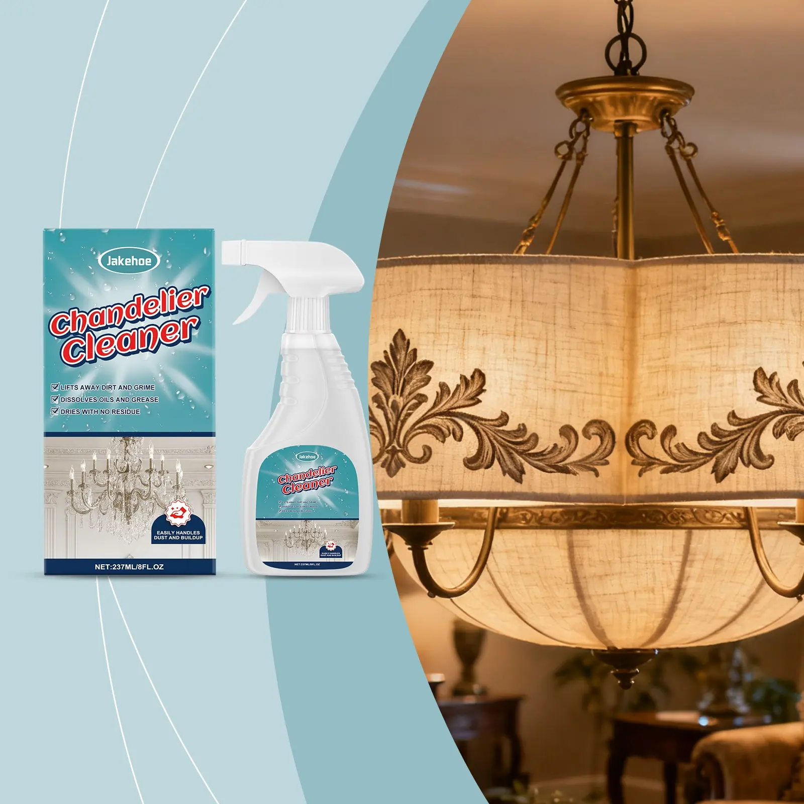 Chandelier Cleaning Agent, Daily Home Use, Brightening and Dust Removal Spray, Essential Chandelier Care Product, Easy Application