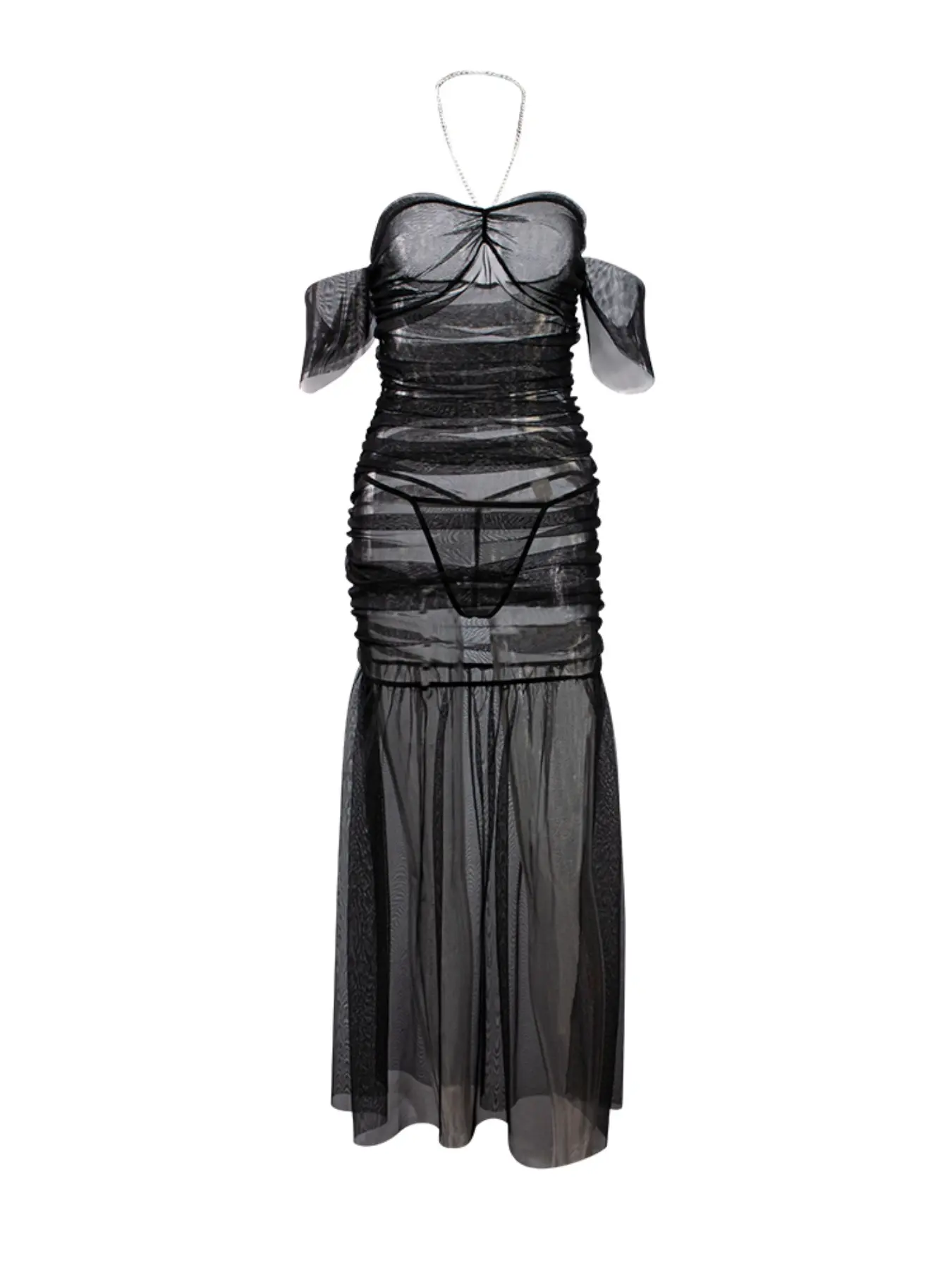 Women's Sexy Jumpsuit, Mesh Bridal Jumpsuit, Lace Trim, Slim-Fit, 2-Piece Set, Party Wear, Sleepwear, Gift, Girl's Night Out, Lace Trimmed Jumpsuit