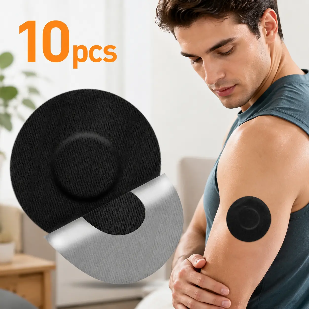 10PCS CGM Adhesive Patches, Waterproof Monitor Tape, Long-Lasting Secure Wear for Daily Activities, Outdoor Activities (Medical First Aid Supplies)