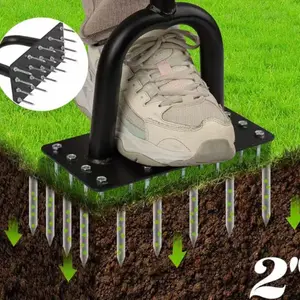 Garden Aerator Tool, Lawn Soil Turner, Gardening Implements, Soil Loosener Shovel, Aerating Pins, Orchard Soil Flipper, Garden Aerator, Durable Gardening Tools