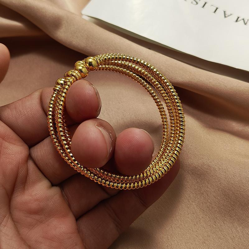 Baby Arabic Indian Jewelry Gold Color Bangles For Kids Copper Baby Bracelets