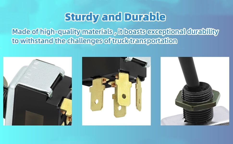 16-06657 Headlight Switch Fit for Peterbilt 330 357 359 377 378 379 387,Toggle Switch Replace 1606657 577.75611-1 Year Warranty