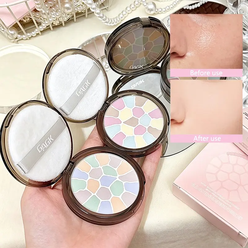 1pc Concealer Powder Cake, Smooth Transparent Finish, Reusable Refillable Pressed Powder, Long-Lasting Coverage, Ideal for All Skin Types