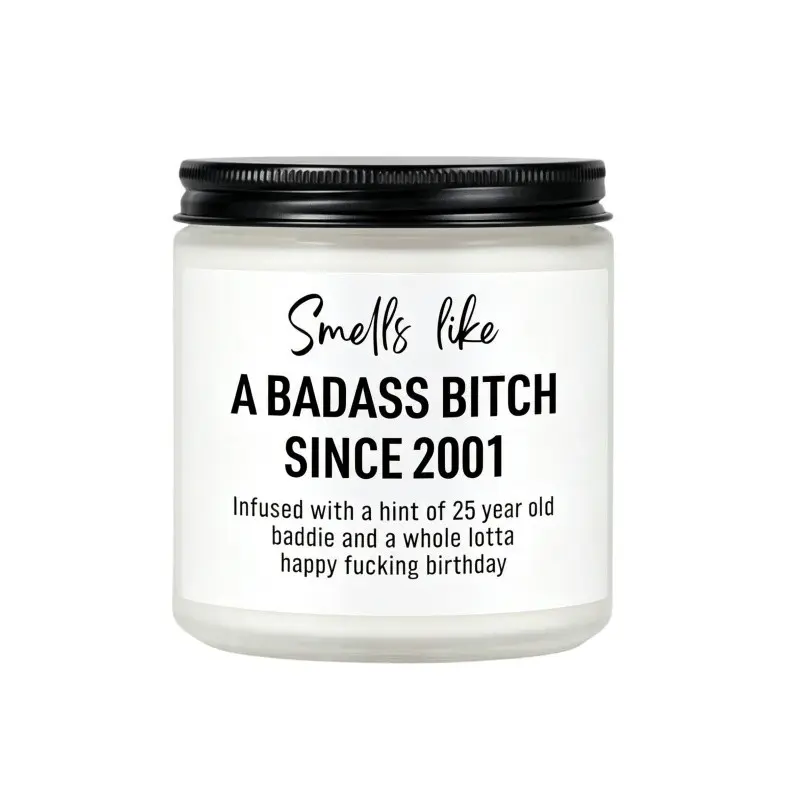25th Birthday Gifts for Women, 25th Birthday Decorations, Happy Bday Gifts for 25 Year Old Woman, Her, Daughter, Girls, Best Friend, Sister, Niece, Female, Born in 2001, Funny Candle, Floral Candle, Birthday Candles, Home Decor, Home Decor Supplies