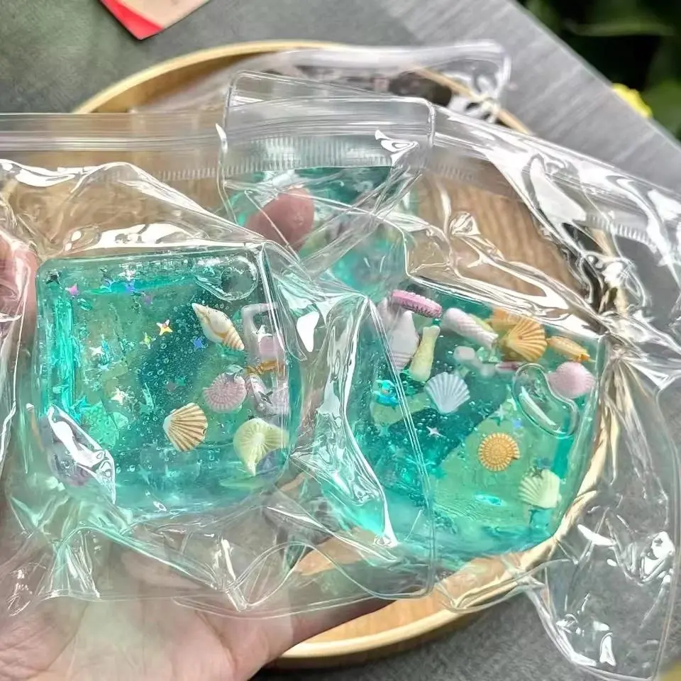 Clear Glitter Slime Kit DIY Handmade Stress Relief Crystal Mud Kids Sensory ToySafe without borax