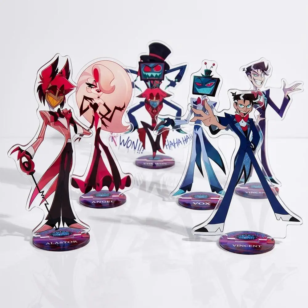 Black Balloon 2026 New style LUCIFER Alastor Vox Vincent Market Ver 15CM Anime Acrylic Stand keychain Stand Desk Decor gifts