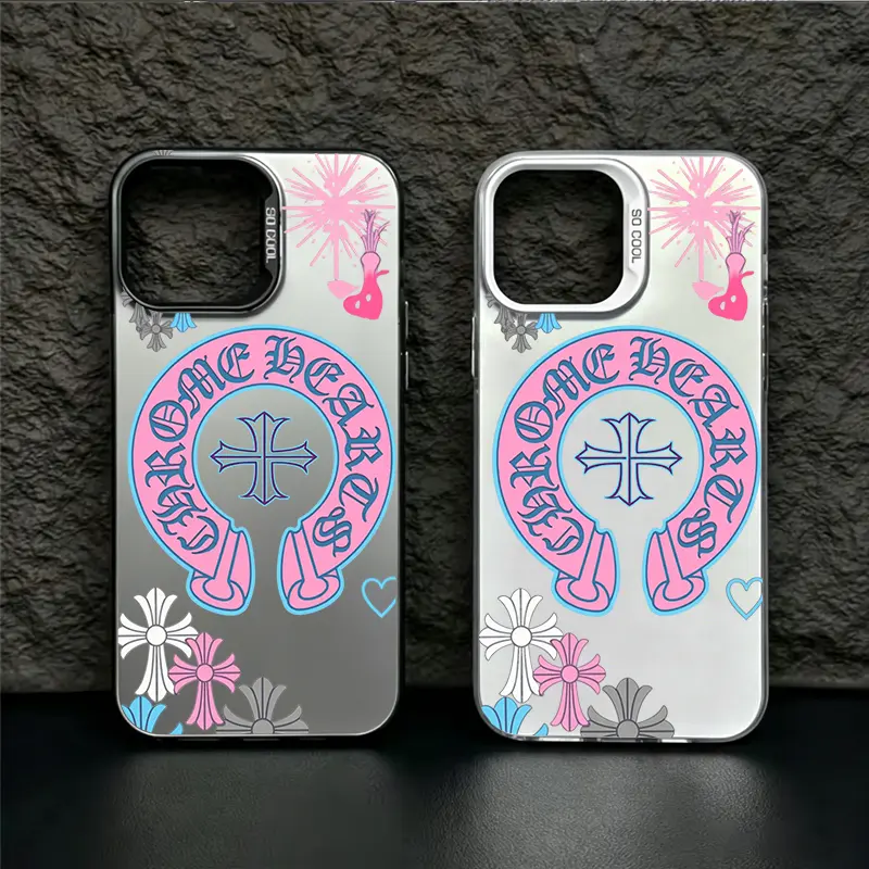 Aesthetic Macaron Sweet Punk Cross Collage Pattern TPU Phone Case - Shockproof, Camera-Protective, Durable Anti-Drop Cover Casing, Cute Accessories for iPhone & Samsung Galaxy Multi-Models, Phone Cover Casing