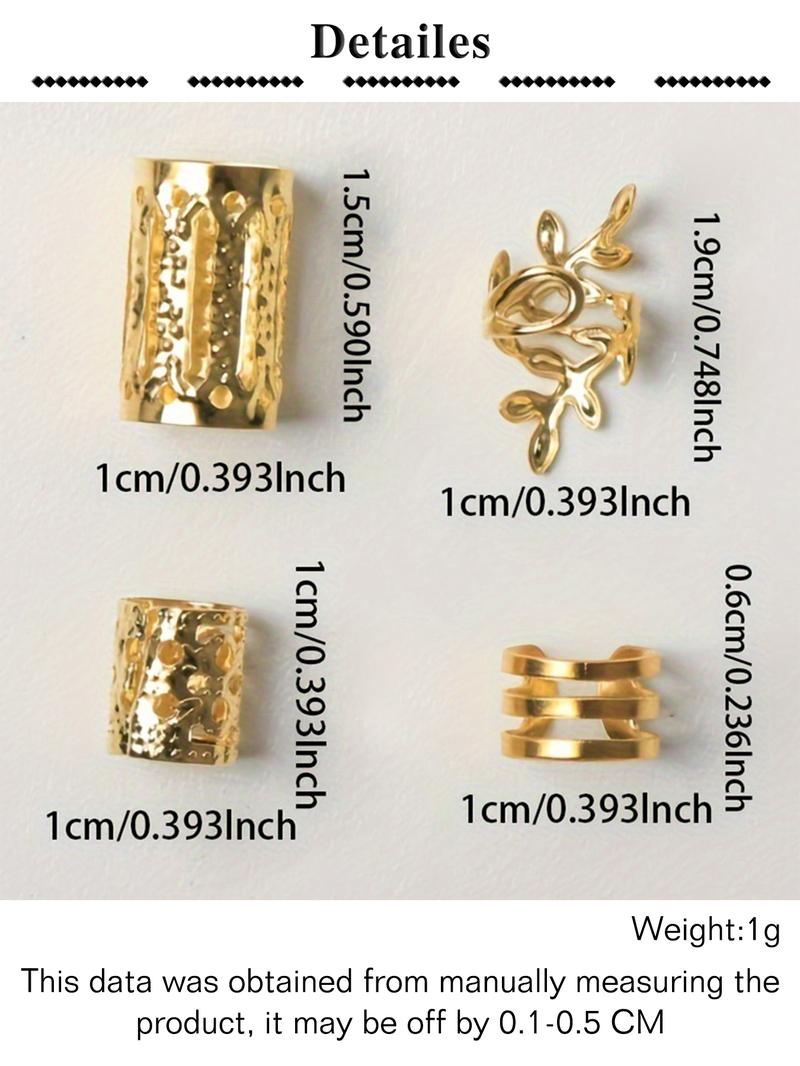 Hair Jewelry for Braids Accessories,Pirate Costume Women Accessories, Hair Beads for Braids, Gold Silver Hair Accessories, Braids Rings Cuffs Clips for Dreadlock Accessories Dreadlock Beads Metal Hair Clips Decoration