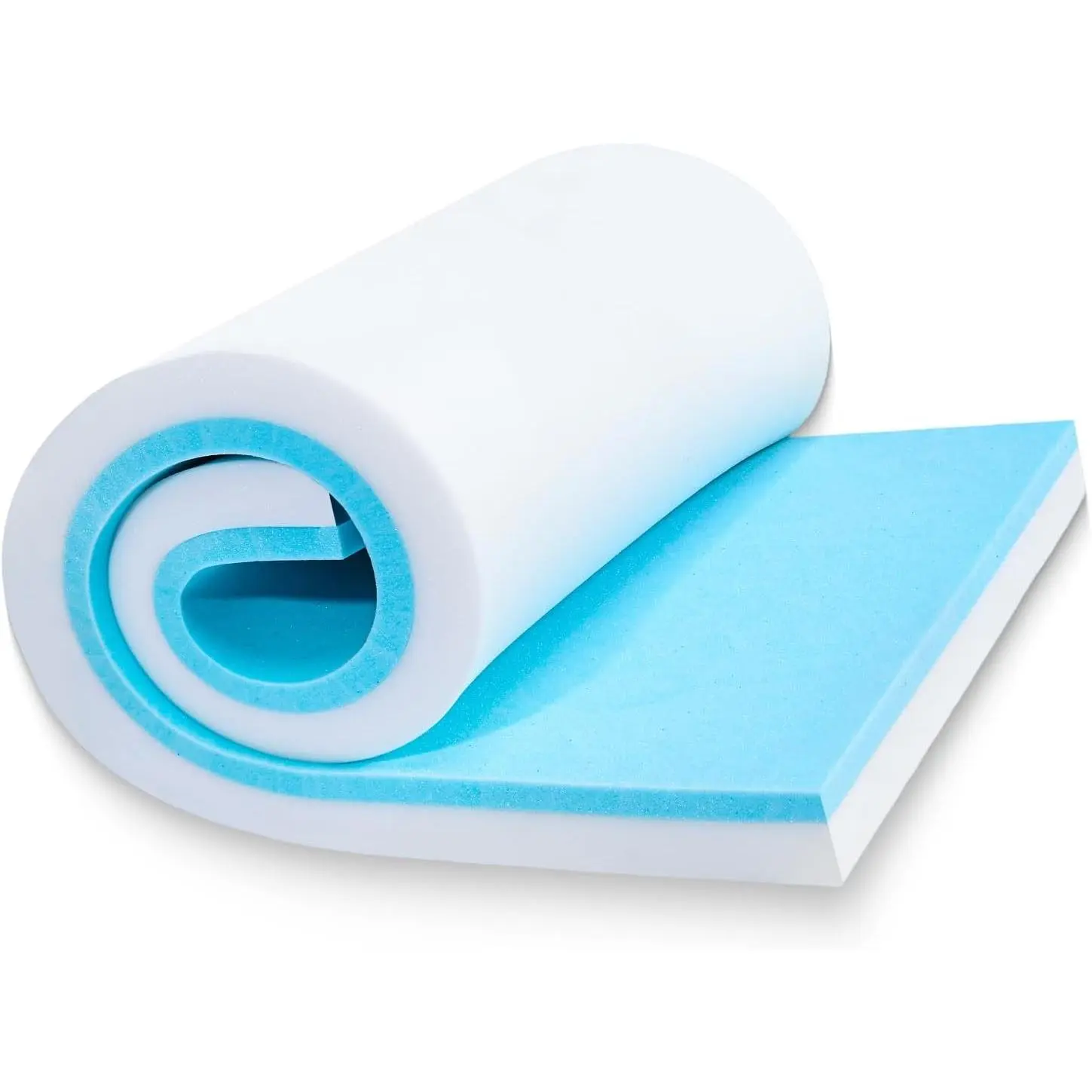 2"x24"x72" Upholstery Foam High Density Gel Memory Foam Cushion Support Padding for Seat Cushion Replacement, DIY Projects, Cut to Size for Sofa, Chair, RV, Boat, Foam for Cushions