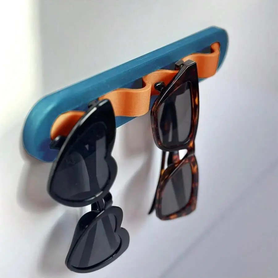 Wall-Mounted Wave Sunglass Organizer, Eyewear Display Rack, Home Decor, Free-Combining Sunglass Holder, Wall-Sunglass Storage Shelf