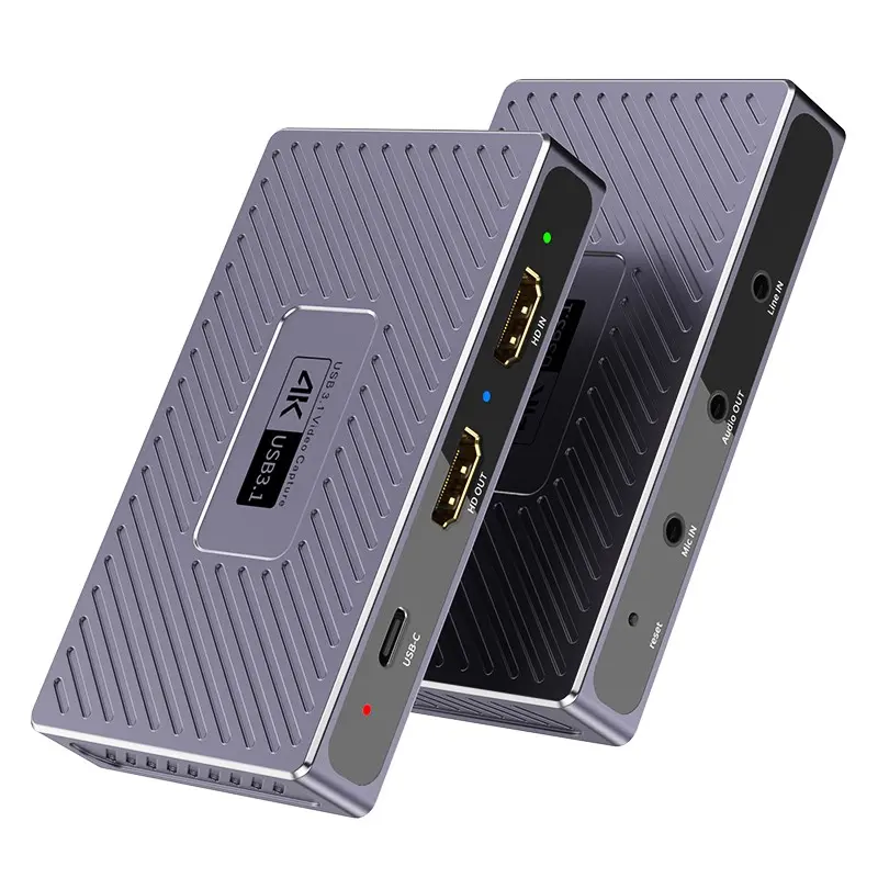 4k60hz HDMI Video Capture Card, High Definition Recording Device with Audio Out, Ideal for Streaming & Gaming, Reliable Performance, Easy Setup