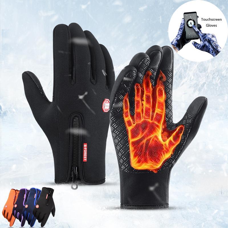 Outdoor Winter Gloves, Touchscreen andWindproof Full-Finger Gloves for Sports, Travel,and Daily Activities