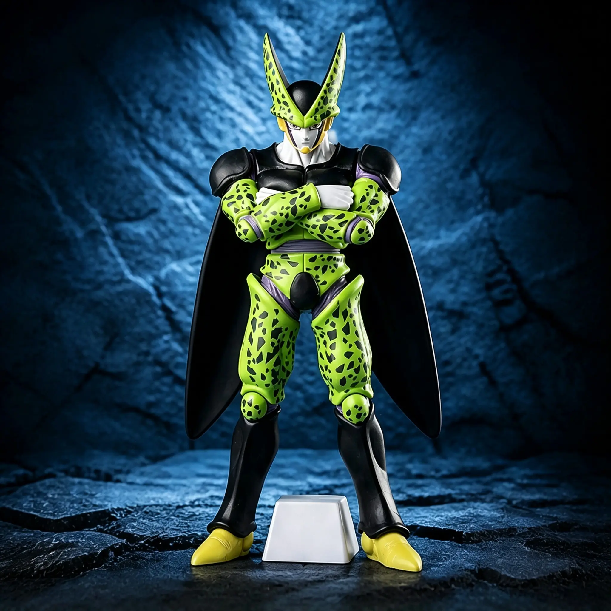 Dragon Ball Full Body Cell Model, 21cm Height, Detailed Pattern, PVC Material, Perfect for Collectors and Gifts