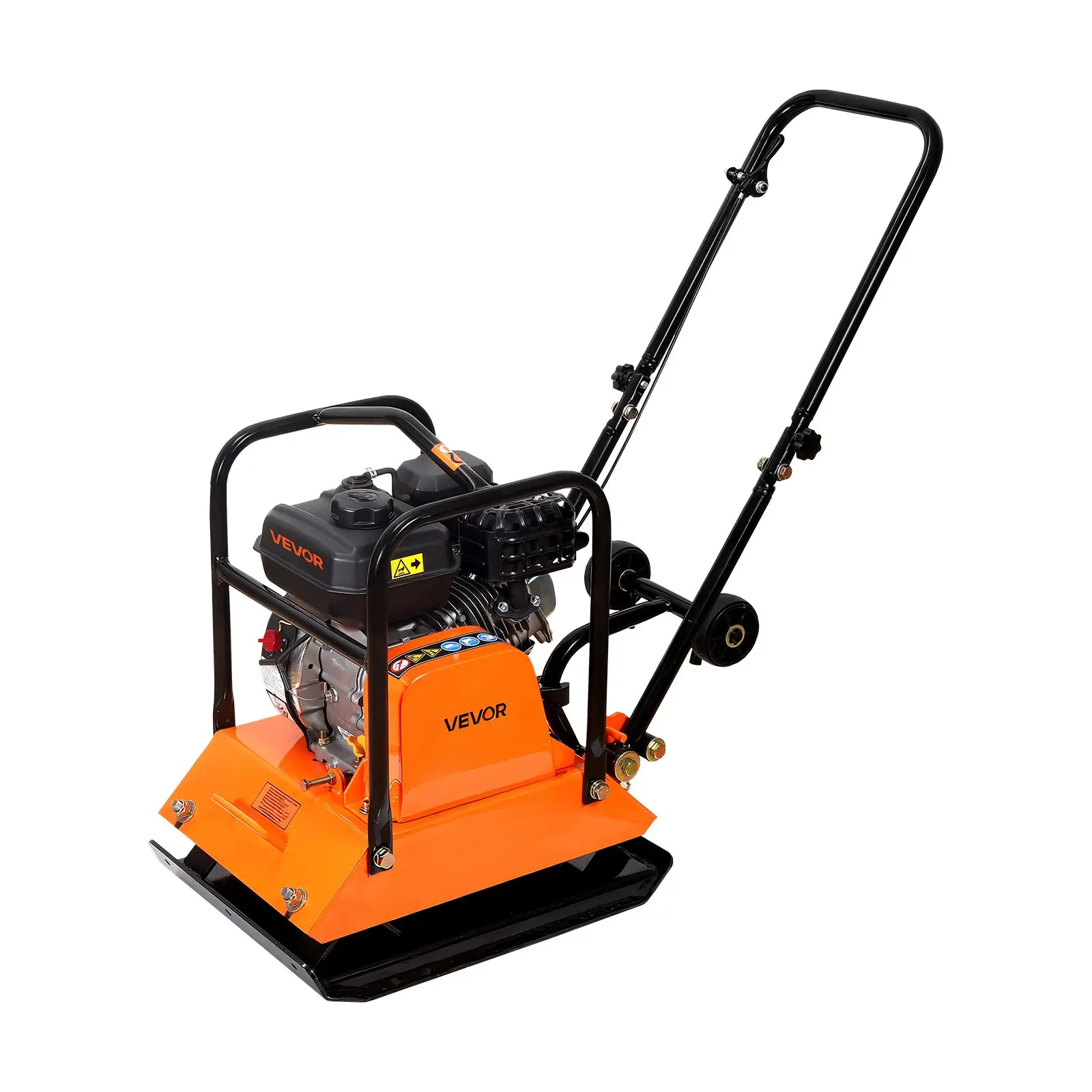 【DealsForYouDays】VEVOR Plate Compactor, 6.5 HP 196CC Gas Engine, 5700 VPM Vibrating Ground Rammer, 4047 lbs Compaction Force, 21x 16 in Plate, Walk Behind Compactor for Paver Landscaping, Asphalt, Foundation, Soil
