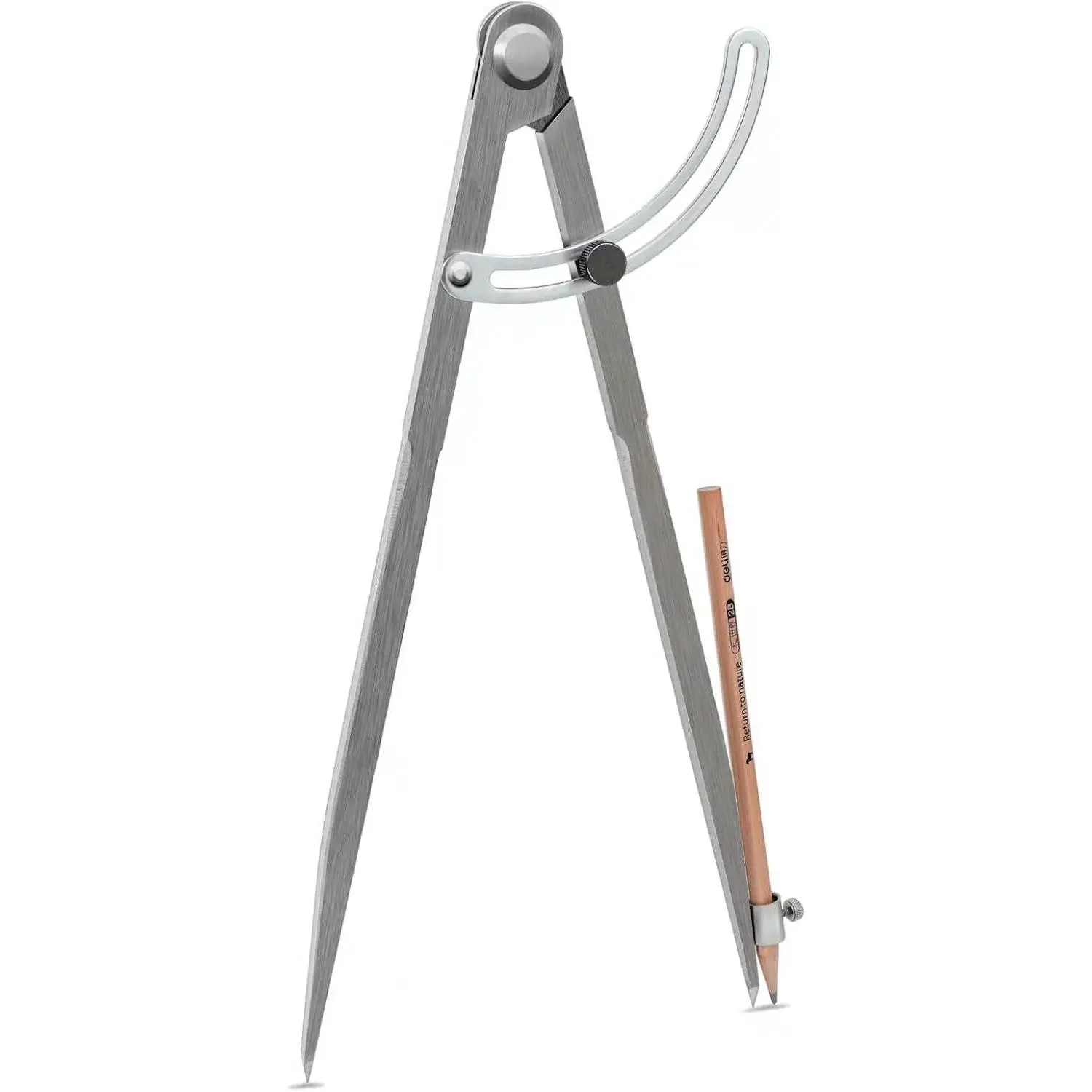 16 inch Precision Large Compass for Geometry and Woodworking, with Wing Divider and Pencil Holder, Ideal for Drafting Drawing