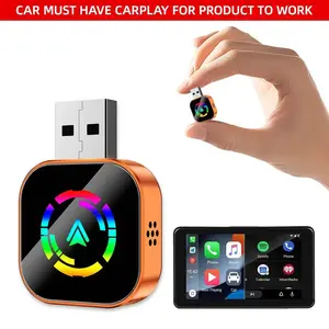 New 2026 Wireless Carplay Adapter, Compatible with iPhone/android, Quick Connection, Hands-Free Calling, Electronic Charger