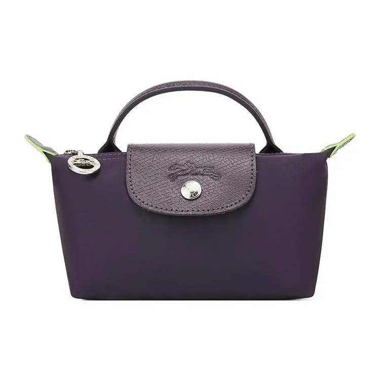 Longchamp Reclaimed Nylon Zip-Top Tote Bag for Women, Purple