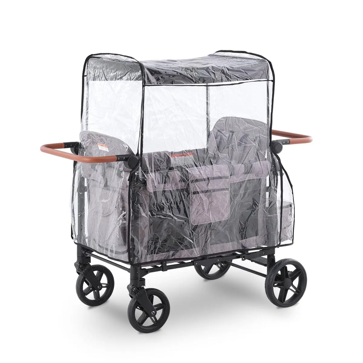 Waterproof Windproof Rain Cover for W4 Stroller Wagon, Compatible with WONDERFOLD W4, Protect from Dust and Snow