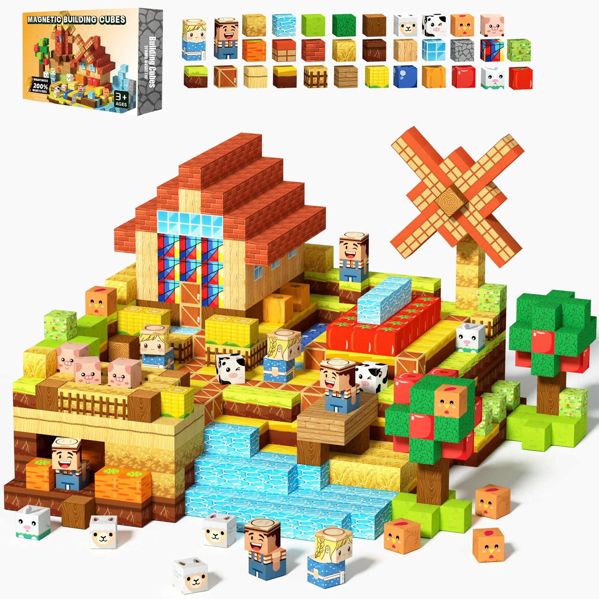 100/150PCS Magnetic Building Cubes Set, Magnetic Blocks & Magnet Toys for Kids Ages 3+, STEM Montessori Sensory Construction Stacking Toys, Creative Educational Model Building Kit, Birthday Christmas Gifts for Boys & Girls