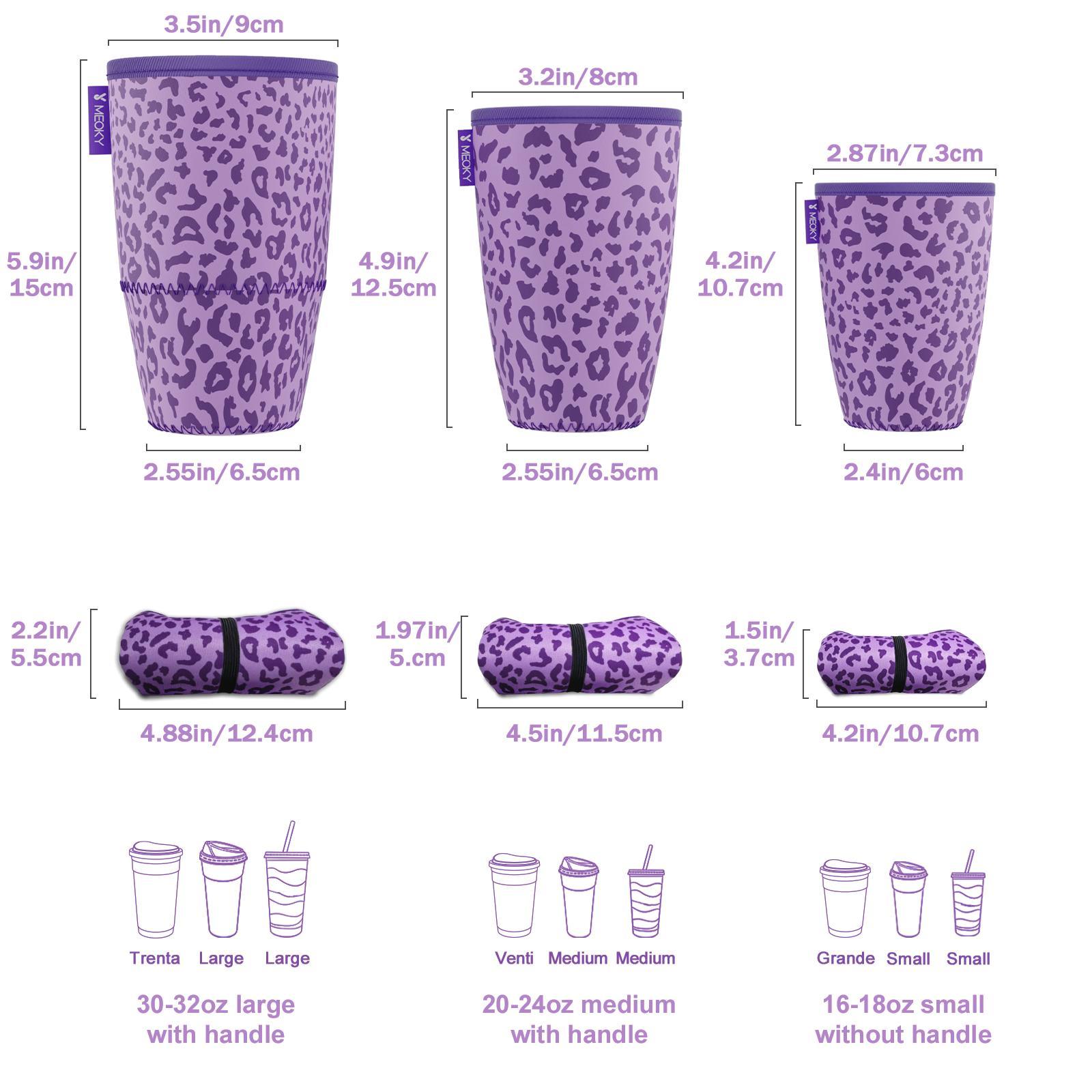 Milk Tea Cup Holder Cover Set, 3 Counts/set Mixed Size Foldable Cup Sleeve with Easy-grip Handle, Drinkware Accessories for Home Office Outdoor Camping, 【without Cup】, Drink Protectors