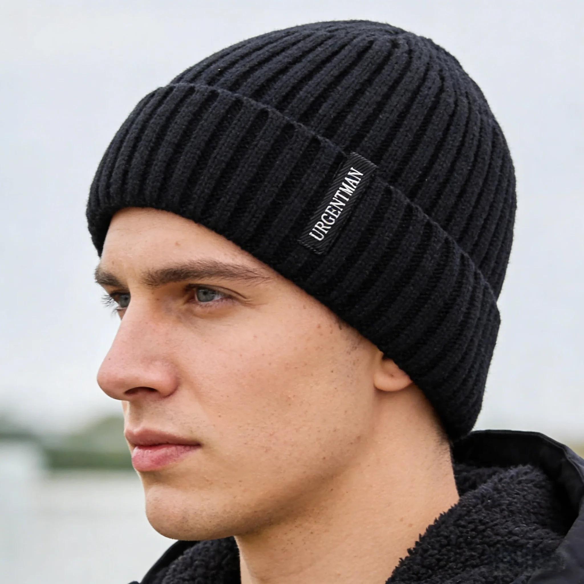 Hot Sale Premium Warm Winter Hat Stylish Plush Fur Lined Thick Cozy Beanie Hat Outdoor Casual Knitted Hats For Men & Women