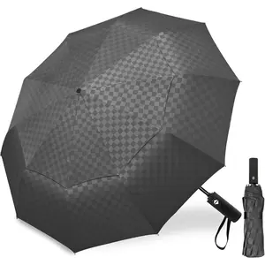 2026 Home & LivingSatol 46/54/62 Inch Large Golf Umbrella, Windproof 10 Ribs Automatic Open/Close Oversize Double Canopy Vented Portable Folding Travel Umbrellas, UPF 50+ Sun & Rain Compact Umbrellas for Outdoor
