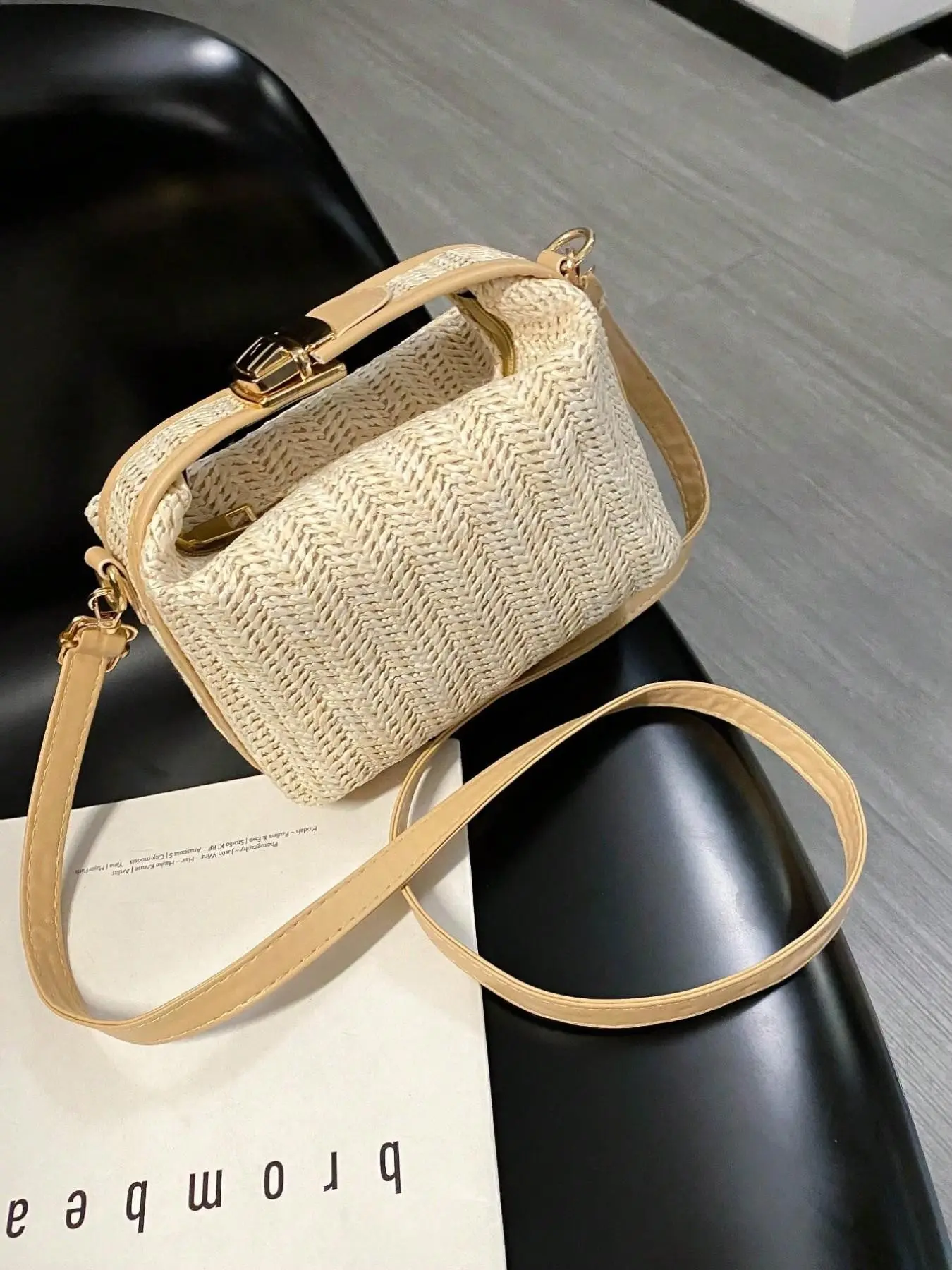 Mini Straw Basket Bag, New Fashion Handbag, Fashionable Bags, Multifunctional Shoulder Crossbody, Crossbody Purses, Summer Beach Gift, Ideal for Girls, Women, Students
