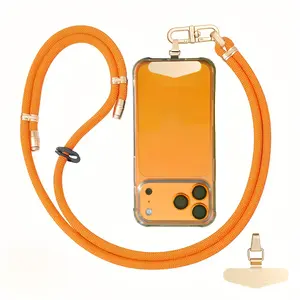 63-Inch Adjustable Mobile Phone Safety Belt, Cross-Body Lanyard, Anti-Theft Wrist Strap, Expandable, Multi-Color, Universal Clip
