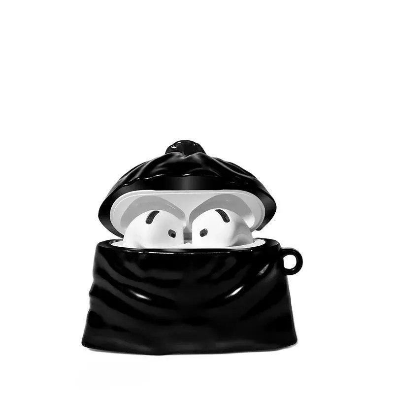 3D Cute Garbage Bag-Shape Protective Headphone Case, Stylish Cover for Apple AirPods 1/2/3/Pro/4