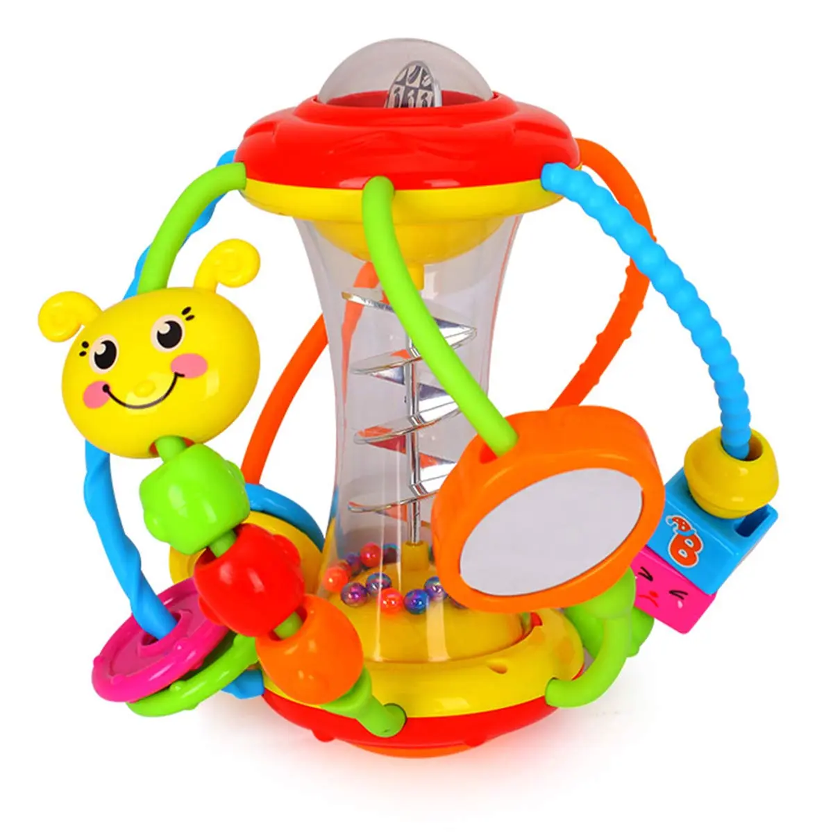 Baby Toys 0-6-12 Months, Baby Rattle Toys Activity Ball Infant Toys 6 Month Old Baby Toys 3-6 Months, Shaker Grab Spin Travel Toys Easter Basket Stuffers