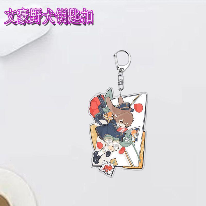 3Pcs Anime Osamu Dazai‌ Nakahara Chuuya Laminated Acrylic Pendant Lolita Bag Accessories Women Fans Birthday Gifts