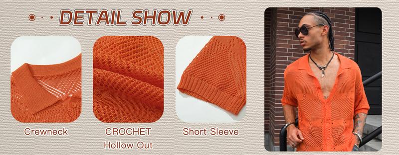 HYPESTFIT Men’s Summer Casual Short Sleeve Shirt – Perfect for Summer Outdoor & Daily Look