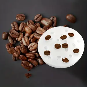 Coffee Bean Silicone Mold - Multi-Cavity Soft Non-Stick DIY Molds for Epoxy Resin, Clay, Wax, Soap Making - Coffee Bean-Shaped Crafts, Earrings, Keychains, Charms - Easy Release & Reusable Coffee Pod Design (Compatible with