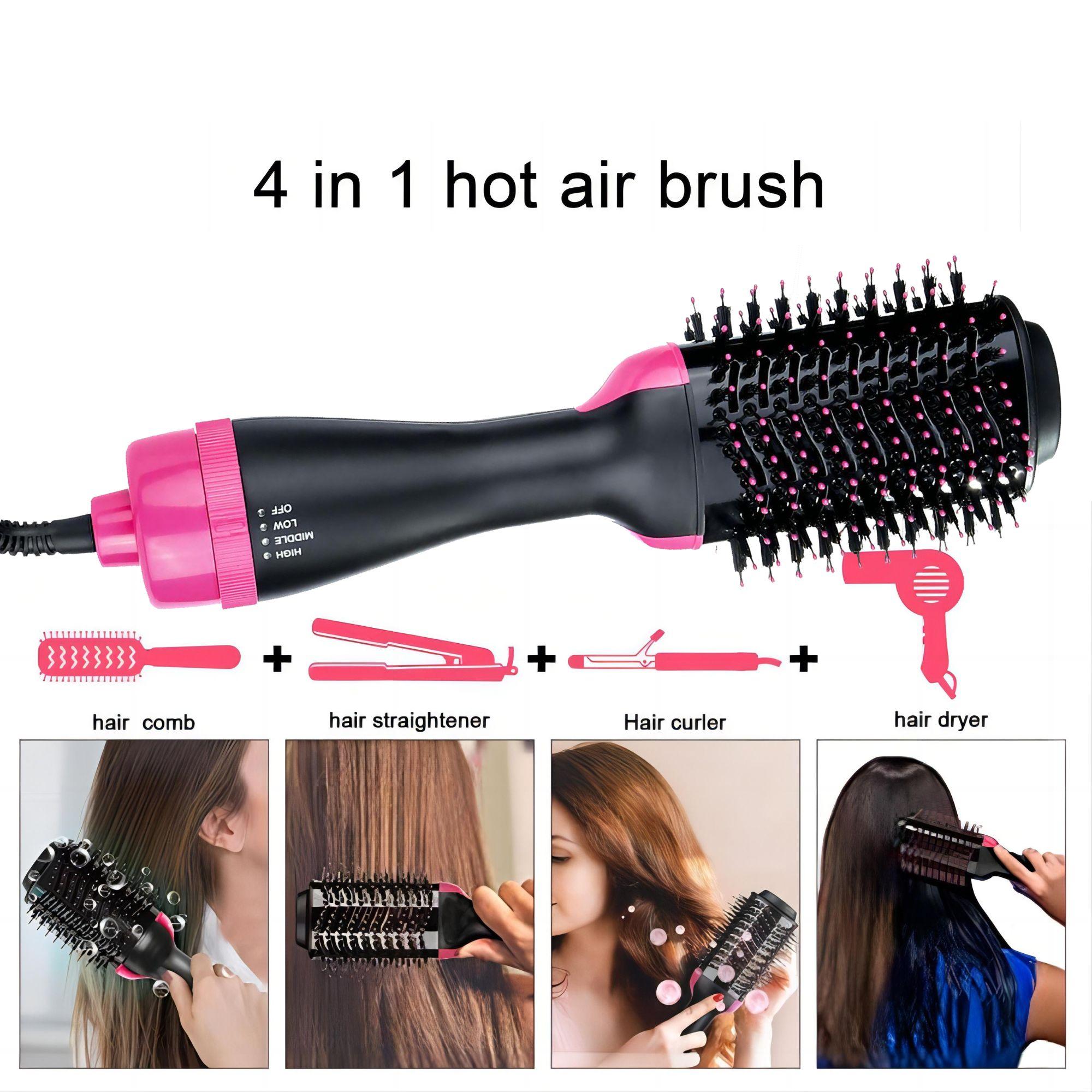 4 in 1 Hair Dryer Straightener, Multi-use Hair Dryer Brush with Aluminum Tube Comb Head, Lightweight Design Hot Air Comb for Home & Salon Use, Electric Curler, Curly Iron, Hair Curling Iron 4 in 1 Hair Dryer Straightener, Multi-use Hair Dryer Brush with Aluminum Tube Comb Head, Lightweight Design Hot Air Comb for Home & Salon Use, Electric Curler, Curly Iron, Hair Curling Iron
