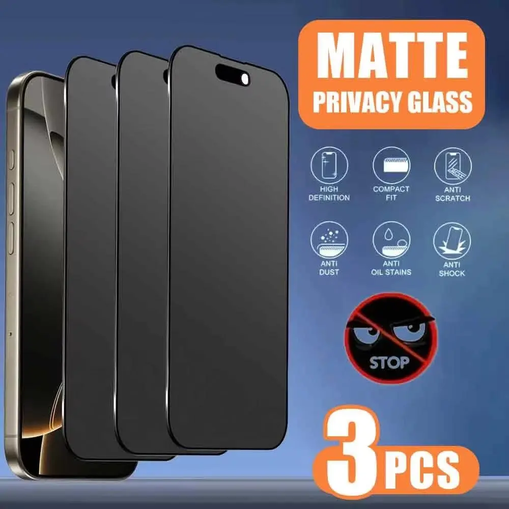 Privacy Matte Soft Ceramic Film Cover, iPhone Series Screen Protector Accessories for iPhone 18/17/16/15/14/13/12/11/8/7 Pro Max, Plus, XR, XS, X, SE 2/3
