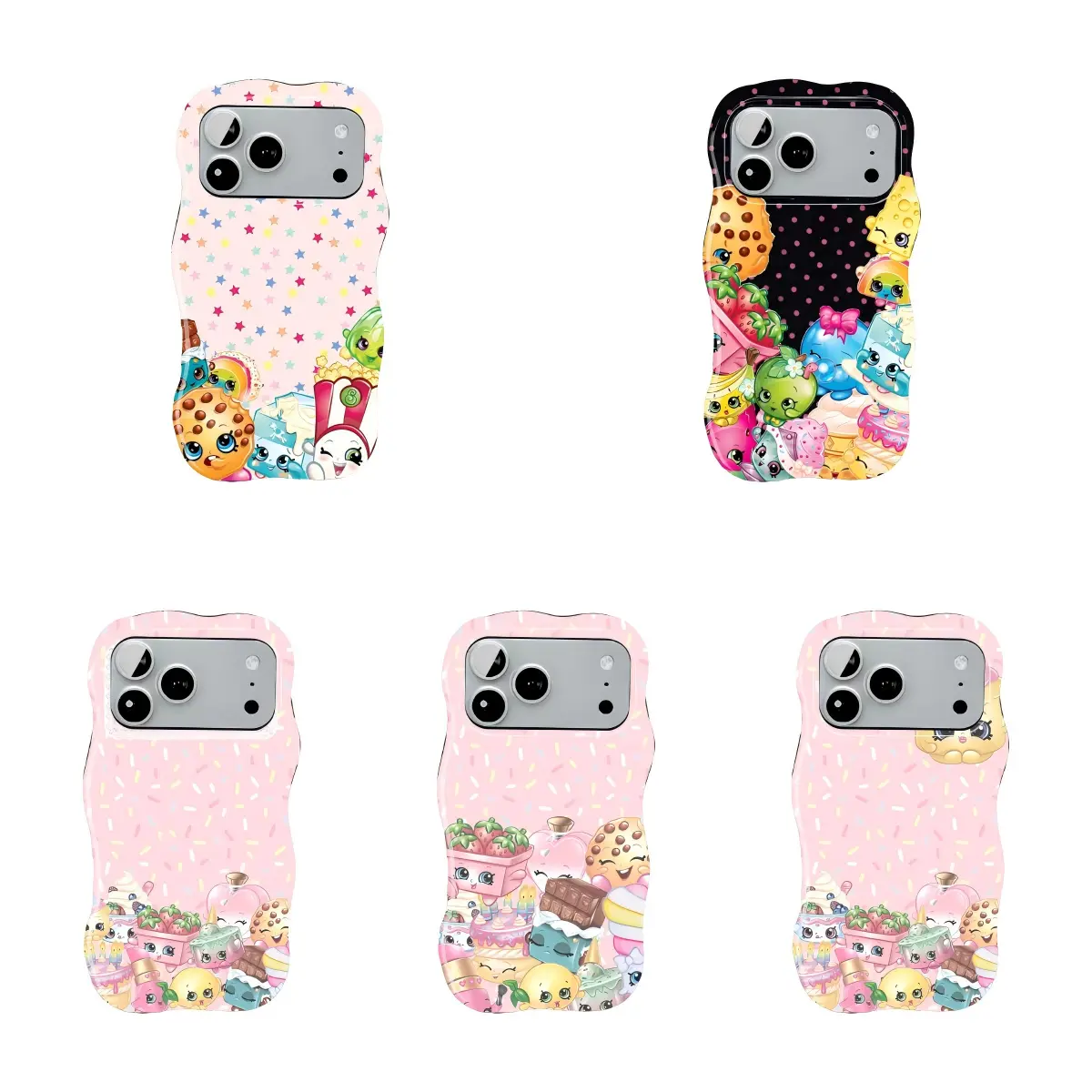Kawaii Dessert Protective Smartphone Case - Cute Candycore Cartoon Artwork, Cookie Cake Ice Cream Pattern, Pastel Aesthetic Durable Casing, Girls' Accessory, Easy Installation for Various Models: iPhone 11-17 Pro Max/Plus, Samsung Galaxy S23-S25 Series