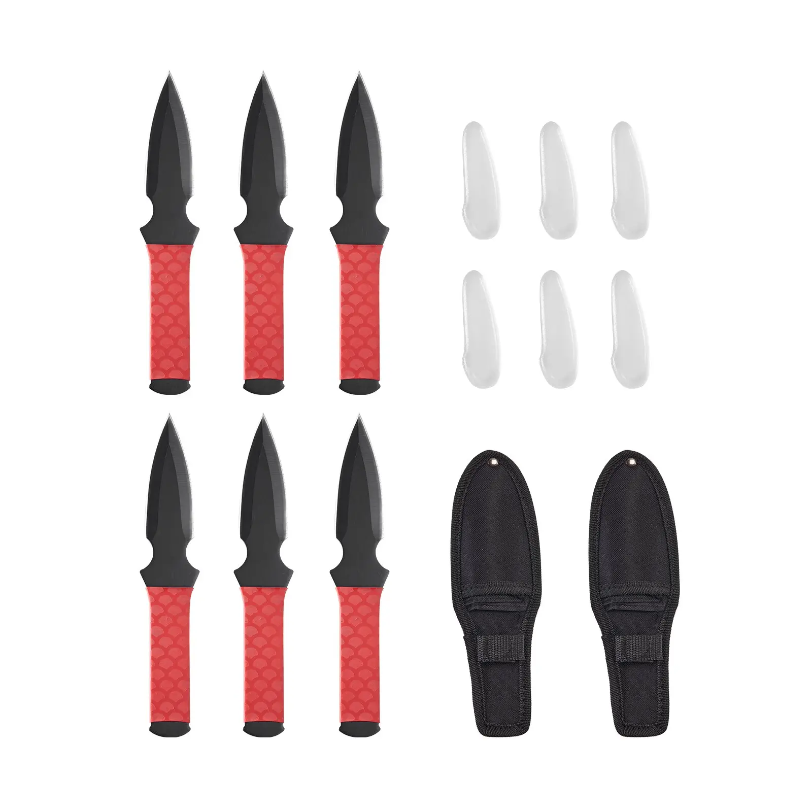 【DealsForYouDays】VEVOR Throwing Knives Set, 6 Pack, 8.9 inch Stainless Steel Well-balanced Knives with Protective Black Nylon Sheath, Ideal Companion for Throwing Products Axes, Sturdy for Recreation and Competition