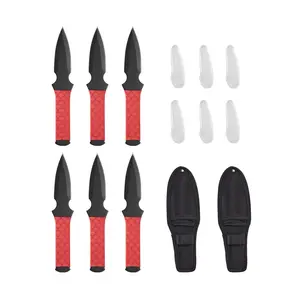 【DealsForYouDays】VEVOR Throwing Knives Set, 6 Pack, 8.9 inch Stainless Steel Well-balanced Knives with Protective Black Nylon Sheath, Ideal Companion for Throwing Products Axes, Sturdy for Recreation and Competition