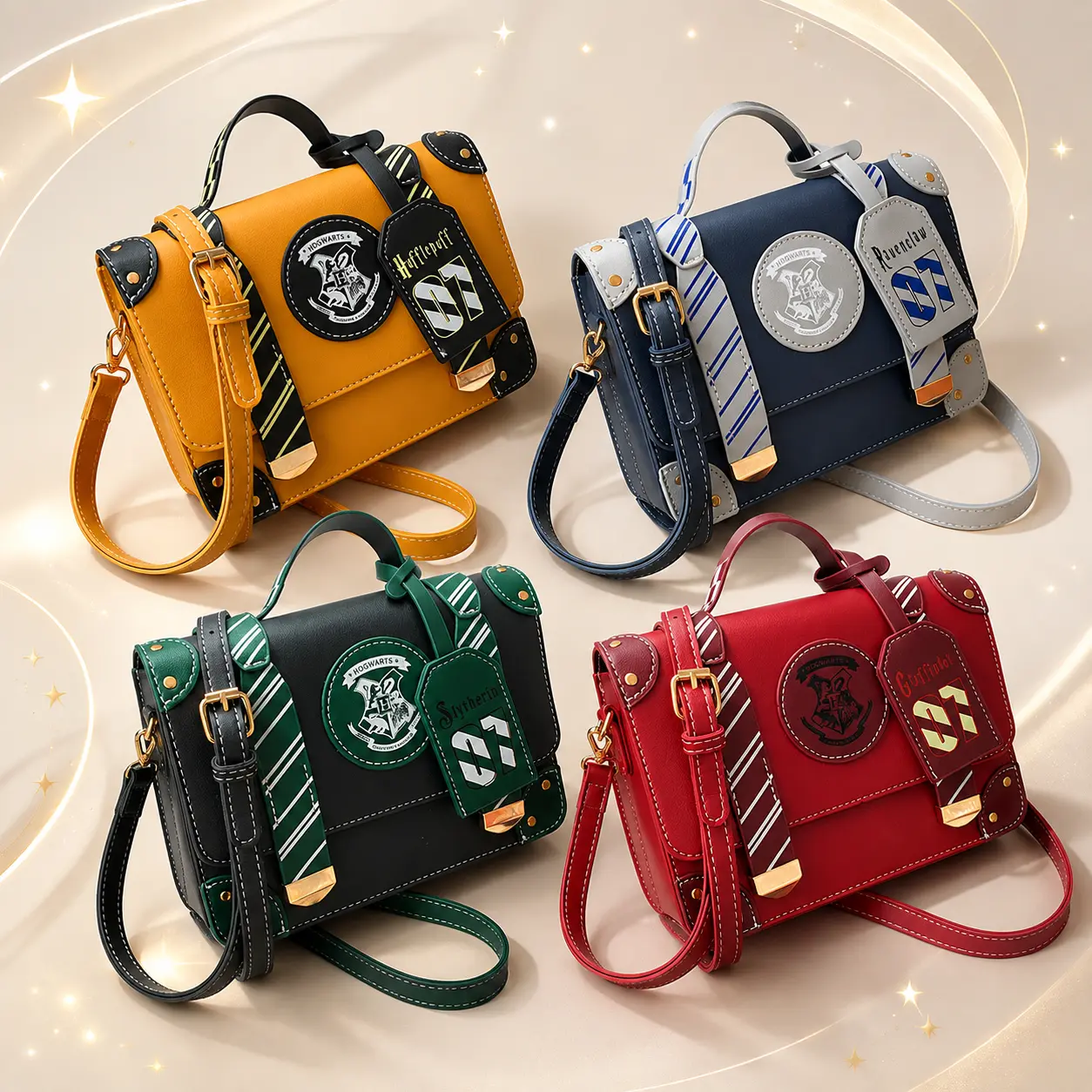Harry Potter Gryffindor Crossbody Bag for Women, Red Satchel Shoulder Purse, Adjustable Strap, Top Handle, Gold-Tone Hardware, Wizard School Fan Gift,bookbag,school backpack, multiple style,casual daypack backpack,anime backpack