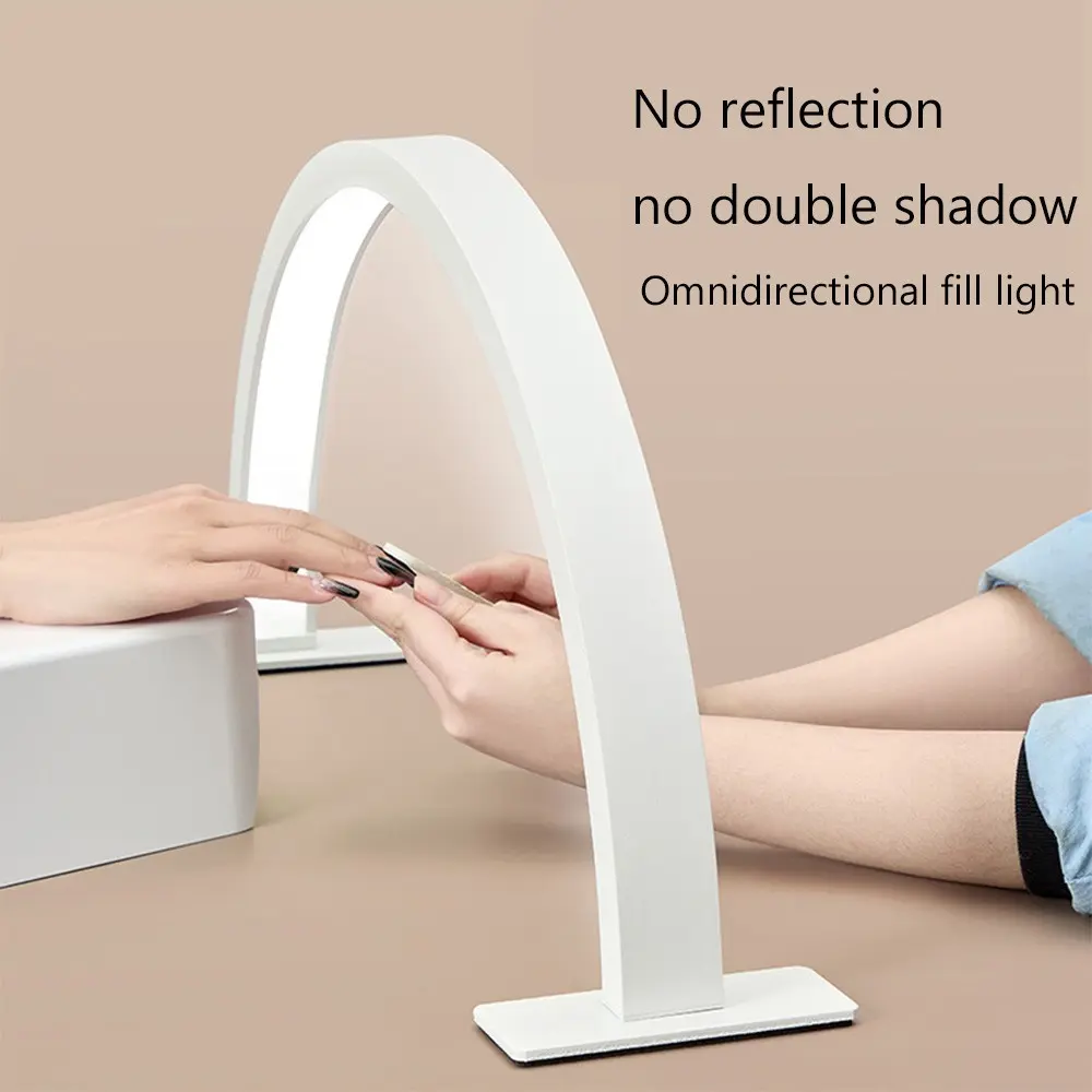 Half Moon Nail Lamp, USB Powered LED Light, Ideal for Eyelash Tattoos, Crafts, Reading, Spa, Enhance Beauty Experience