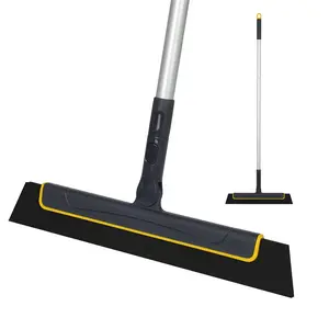 Multifunctional Silicone Floor Cleaning Broom, 51 Inch Long Handle Squeegee, Pet Hair Remover, Non-stick Sweeping Broom for Marble Glass, Wet Dry Use