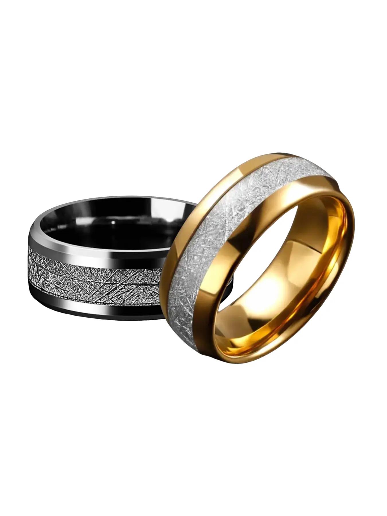 Men's Rime Pattern Simple Plain Alloy Ring, Fashion Punk Streetwear Goth Accessories for Party, Daily Clothing Decor for Men