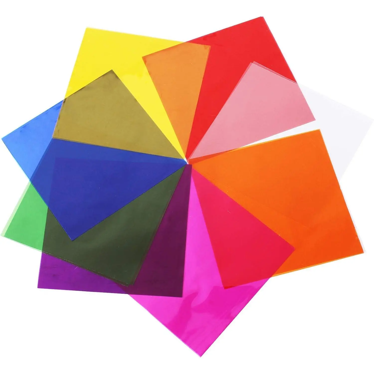 Cellophane Sheets 120 Pcs 12x12 In Cello Sheets | Colored Cellophane Wrap for DIY Arts Crafts Decoration