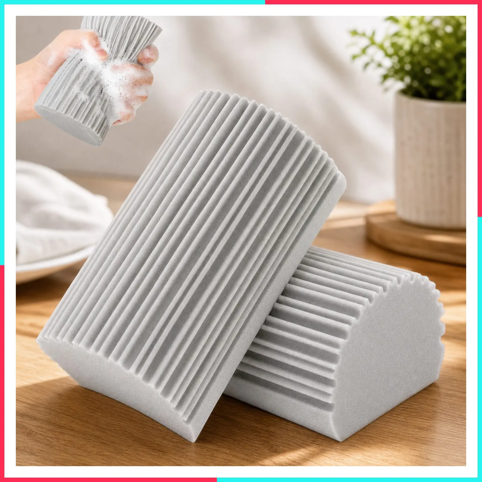 2/4/6/8-Pack Damp Clean Duster Sponge, Magic Sponge Eraser Baseboard Cleaner Tool for Cleaning Blinds, Glass, Vents, Railings, Mirrors, Window Track Grooves and Faucets
