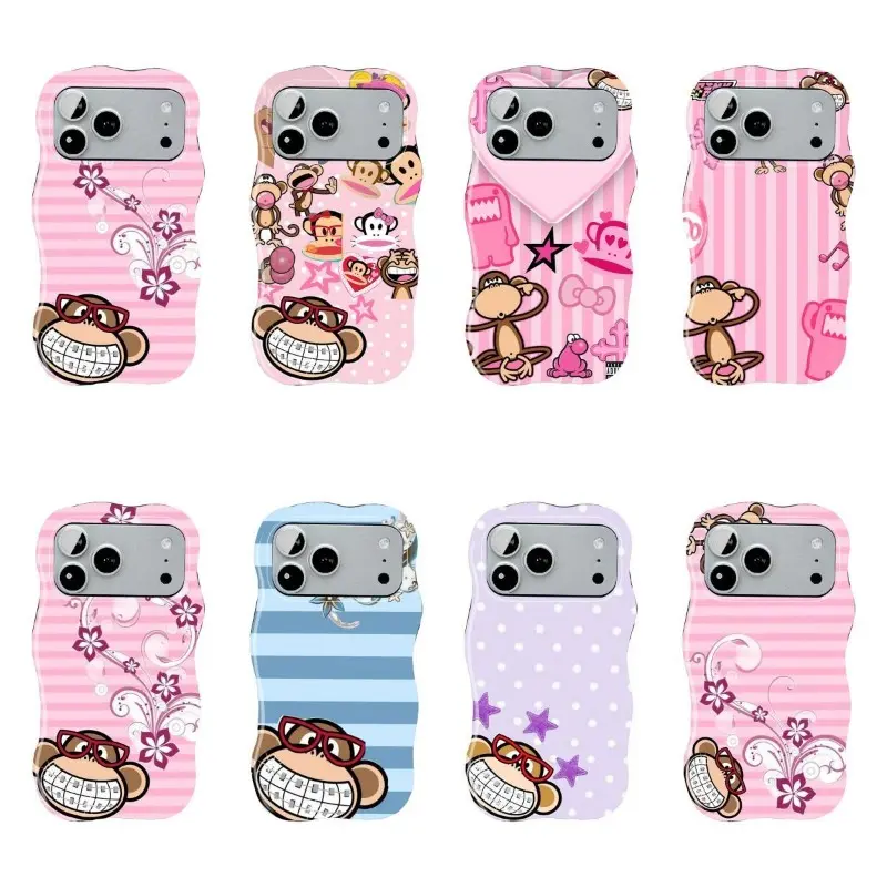 Monkey Cartoon Phone Case - "Don't Pop My Bubble" Series, Compatible with iPhone 11–17 Pro Max/Plus Series and Samsung Galaxy S23– Series
