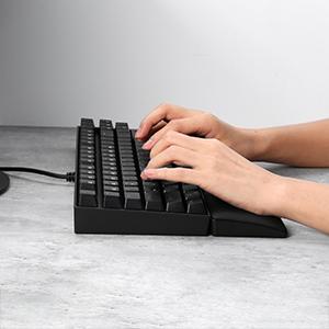 Redragon P036 Meteor M Computer Keyboard Wrist Rest Pad, Ergonomic Soft Memory Foam Wrist Support w/Anti-Slip Rubber Base, 80% 87 Keys TKL Size 14.13 x 2.87 in, 0.78 inch (20mm) Height, Black