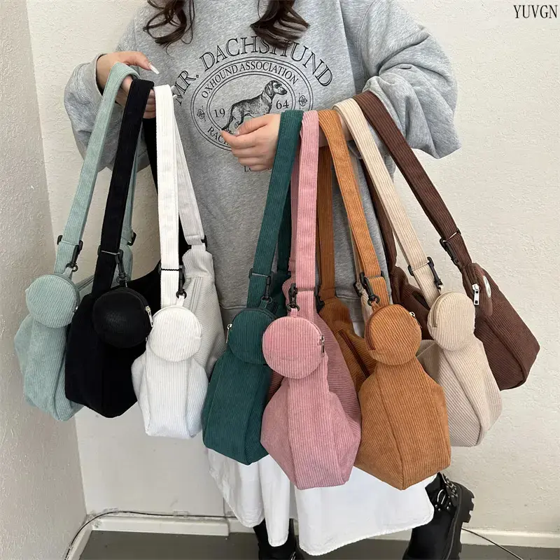 Solid Color Minimalist Large Capacity Crossbody Bag, New Korean Style Mommy Dumpling Shoulder Bag for Fall & Winter