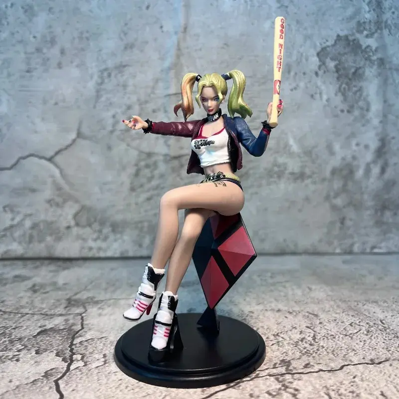 11-15cm Anime Harley Quinn seated Harley Quinn anime character PVC figurine Toy statue